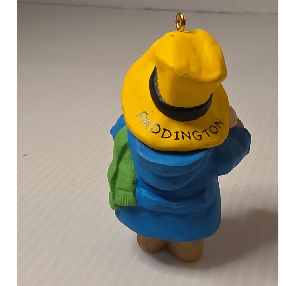 Eden Toys Paddington Bear‎ Ornament OS Blue Yellow Excellent 1986 Vintage